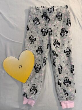 Disney - Minnie Mouse - Fuzzy Fleece  Joggers. Size XXS (2/3)
